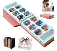 Hangman Game Book, Vocabulary Words Spelling Challenge Table Game, 3D Printed Magnetic Chess Set, Hangmans Challenge Games, Portable Books Design Board Games for Adults (Mancala)