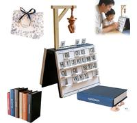 Hangman Game Book, Vocabulary Words Spelling Challenge Table Game, 3D Printed Magnetic Chess Set, Hangmans Challenge Games, Portable Books Design Board Games for Adults (Hangman)