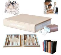 Hangman Game Book, Vocabulary Words Spelling Challenge Table Game, 3D Printed Magnetic Chess Set, Hangmans Challenge Games, Portable Books Design Board Games for Adults (Backgammon)