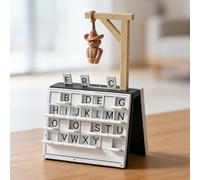Hangman Game, HOVCEH Playbook'd Hangman Board Game, 3D Printed Magnetic Chess Games, Portable Words Spelling Challenge Chess Board for Adults