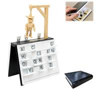 Hangman Game Magnetic Cowboy, Vocabulary Words Spelling Challenge Table Game,Playbook Board Game, 3D Printed Hangman Game,Portable Books Design Board Game