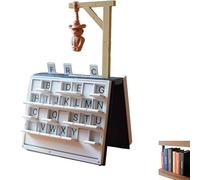 Hangman Game Magnetic Playbook'd Hangmans Board Game Portable Hangman Games In A Book 3D Printed Magnetic Chess Set Books Design Table Board Games Mystery Word Guessing Toy for Travel Holiday Party