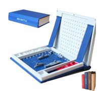 Hangman Game, Playbook'd Chess, Playbook Board Game, 3D Printed Magnetic Chess Set, Four in a Row, Sea Battle, Backgammon, Mancala, Portable Books Design Board Game for Adults (Sea Battle)