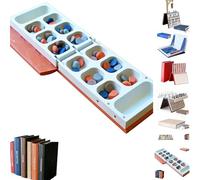 Hangman Game, Playbook'd Hangman Board Game, 3D Printed Magnetic Chess Set, Four in a Row, Sea Battle, Backgammon, Mancala, Portable Books Design Board Game for Adults (F)