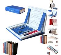 Hangman Game, Playbook'd Hangman Board Game, 3D Printed Magnetic Chess Set, Four in a Row, Sea Battle, Backgammon, Mancala, Portable Books Design Board Game for Adults (C)