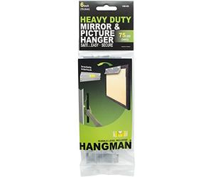 Hangman Products Heavy Duty Hangman Mirror and Picture Hanger with Walldogs 6-inch, Other, Multicoloured