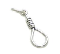 Hangmans Noose sterling silver charm .925 x 1 Hanging Death Sentence Hang