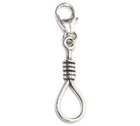 Hangmans Noose sterling silver clip charm .925 x 1 Hangman Horror charms
