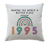 Hangood 30th Birthday Gifts for 1995 Women Rainbow Cushion Covers Personalised 30 Year Old Lady Present Ideas for Mum Best Friend Sister Wife
