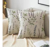 Hangood Cushion Cover Home Garden Outdoor Set of 2pcs Throw Pillow Case Living Room Chair Sofa 18x18 inch Pillowcase Floral Lavender 45x45cm 2S006