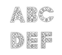 Hangood Shoe Charms Decorative Shoes Accessories Decoration for Clog Adults Women Men Girls Metal English Alphabet Initial Letter A to F Set of 6pcs