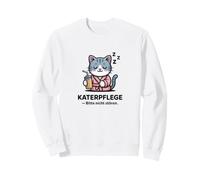 Hangover Care Do Not Disturb Sleepy Cat in Bathrobe Sweatshirt