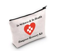 Hangover Gift in Sickness & in Health Hangover Recovery Kit Cosmetic Bag Bachelorette Party Cosmetic Bag