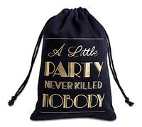 Hangover Kit Bags Adult Party Favors Bachelor Bachelorette Supplies 21st Birthday 1920s Party 5x7 Inches, Black Set 10