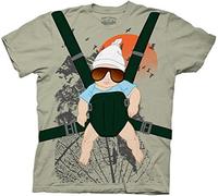 Hangover The Alan Baby Bjorn with Graphic Human Tree Dark Khaki Adult Costume T-Shirt Tee (Small)