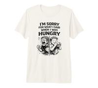 Hangry Apology Funny Eating Burger Quote Premium T-Shirt