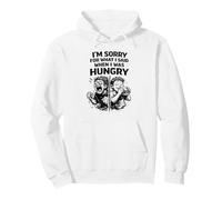Hangry Apology Funny Eating Burger Quote Pullover Hoodie