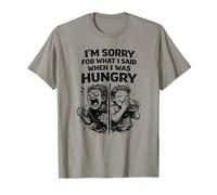 Hangry Apology Funny Eating Burger Quote T-Shirt