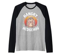 Hangry Hedgehog Cute Animal Humor Raglan Baseball Tee