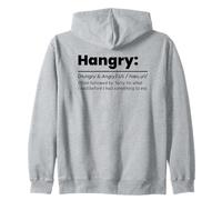 Hangry - Hungry and Angry (Funny Statement) Zip Hoodie