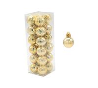 Hangs Christmas Ornaments Shatterproof Tree Decorations for Holiday Wedding Party Festive Hanging Accessories 24PCS (Gold, A)