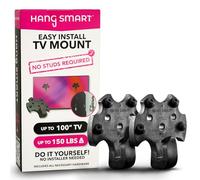 HangSmart TV Wall Mount NO STUD Easy Install, DIY hangs any TV in minutes, 19-100 inch TVs, Holds up to 150LBS, Multi-Purpose most LED LCD Flat Screen TVs & Monitors, Include Hardware (TV 19" to 100")