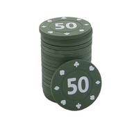 Hangsu 100Pcs/pack Plastic Poker Chip Gambling Chips Professional Casinos Chips European Pokers Chip Set Round Poker Coin Blackjacks for Counting Marker