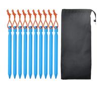 Hangsu 10Pcs Canopys Stake Aluminiums Alloys Tent Peg Yard Lawn Peg Outdoor Camping for Fixings Tarps Awnings Pad Aluminiums Alloys Camping with Reflective Rope
