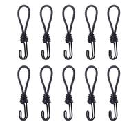 Hangsu 10Pcs Elastic Cord for Securing Camping Tarp Luggage Tent Metal Shock Hook Rope with Hook, Tent