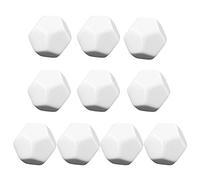 Hangsu 10Pcs/Pack New Acrylic White Blank Dice Teaching Props Game Accessories Mathematical Tools Pentagonal Corner Acrylic Dice Blank