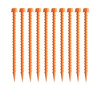Hangsu 10Pcs Tent Nails, Stake Pegs Plastic Ground, Hard Ground, Screw in for Camping Screw