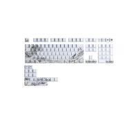 Hangsu 127Key PBTs Dying Sublimations Keycaps Fynmi Ukiyo E Design Cherries Profile Side Engraved for ANSI ISOs Mechanical Keyboards ISOs ANSI Keycaps