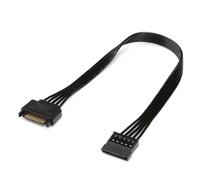 Hangsu 15 Pin Power Extension Cable Male to Female Power Extension Extender Adapter for Hard Drives Office Computer Hardware