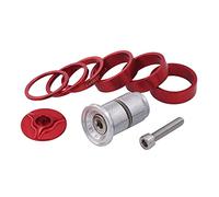 Hangsu 1Set Bicycle Headset Bike Spacers Front Fork Stem Ring Gasket Set Black Red Blue Gold 4 Color Bolt Cover