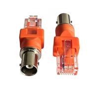 Hangsu 2PCS BNC Female to RJ45 Male Adapter Net Lines Transducer Link Great for CCTV Cable Testing with Line Tester Equipment Net Diagnostic Tools