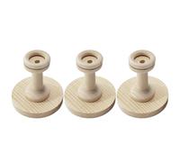 Hangsu 3Pcs Golfs Tennis Ball Support Bracket Baseball Display Stand Wood Holder Softball Accessories Enduring Round Sphere Hoder for Eggs Tennis