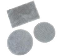 Hangsu 3Pcs Miniature Carpet for Doll House Furniture Floor Mat Soft Plush Easy Clean Small Rug for Craft Model Project Decors Kids Toy House Carpet