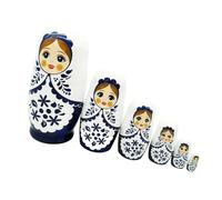 Hangsu 6 Layer Wooden Russian Nesting Dolls Hand Painted Educational Toy for Creative Activity Russian Nesting Dolls Wooden Matryoshka Hand Painted Folk Art