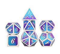 Hangsu 7Pcs Metal Dices Multi-faceted Dice Different Sizes Digital Number Dices Kit for Kids Educational Toys DIY Board Games Sided Digital Set Face Role Playing Metal Polyhedral