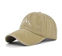 HANGSU Baseball Cap, Men's Cotton Vintage Cap, Adjustable Peaked Cap, Outdoor Sports, Unisex (Khaki)