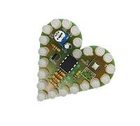 Hangsu Beginner Friendly Heart Shaped Analog Circuit Practice Set Adjustable Breathing LED Effect for Electronic Learning Beginner Electronics Project