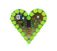 Hangsu Beginner Friendly Heart Shaped Analog Circuit Practice Set Adjustable Breathing LED Effect for Electronic Learning Beginner Electronics Project