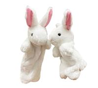 Hangsu Bunnies Hand Puppets Set for School Home Puppet Theater, White