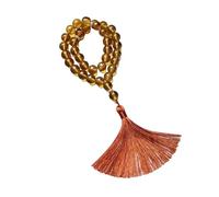 Hangsu Comfortable Touch Jewelry Beaded Glass Rosary with Fringe for Religious Ceremonies Spiritual Jewelry Glass Prayer Beads Spiritual Meditation Tool