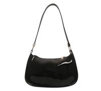 Hangsu Contemporary Shoulder Bag with Zippered Closure, Black
