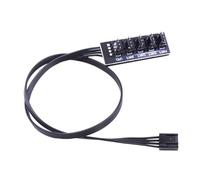 Hangsu Cooling Fan PC CPU 4PIN Power Cable Splitter Adapter Sleeved Case for Desktop Computer Coolers Fan Replacement Management