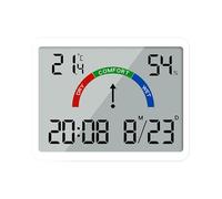 Hangsu Digital Wall Clock Large Display, Date & Temperature Humidity Sensing Perfect for Home and Office Use Battery Operated