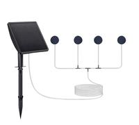 Hangsu Double Port Solar Aquarium Air Pumps Stake Energy Efficient for Freshwater Tanks with Solar Power Supply Home Use Aquarium Air Pumps Accessories