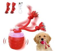 Hangsu Engaging Pet Toy Ball for Dog Irregularly Rolled Pattern Rechargeable Battery and Multiple Models to Dog Active Anxieties Relief Toy