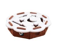 Hangsu Exploration Puzzle Felt Cats Toy Chew Proof Design Interactive Play Box Includes 2 Bells Ball for Kittens Interactive Cats Toy with Bells